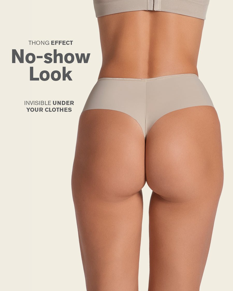 Seamless DuraFit® thong shaper with firm tummy and side compression – Style 012952. side