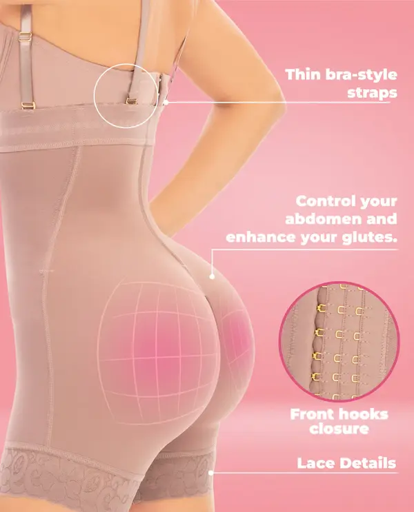 Ultra Secret Line – High-Waist Mid-Thigh Shaper with Front Hooks & Removable Straps - Image 5