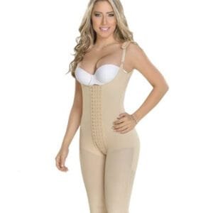 Girdle: Knee Length Open Bust With 4 Eye Closure