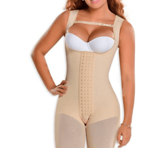 Girdle Full Body Shaper With 4 Hook Closure and Wide Strapless