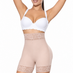 High-waist Colombian butt lifter shapewear with side zipper and tummy control, Style S0927 front