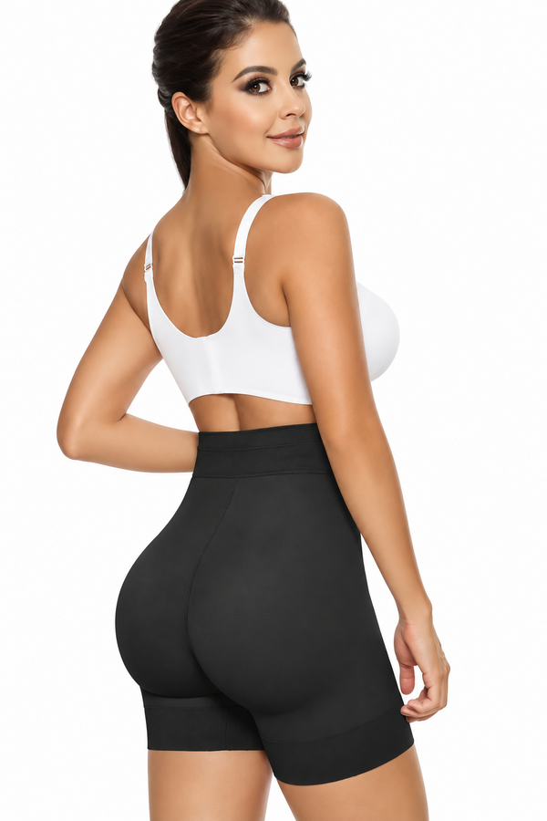 High-waist Colombian butt lifter shapewear with side zipper and tummy control, Style S0927 front