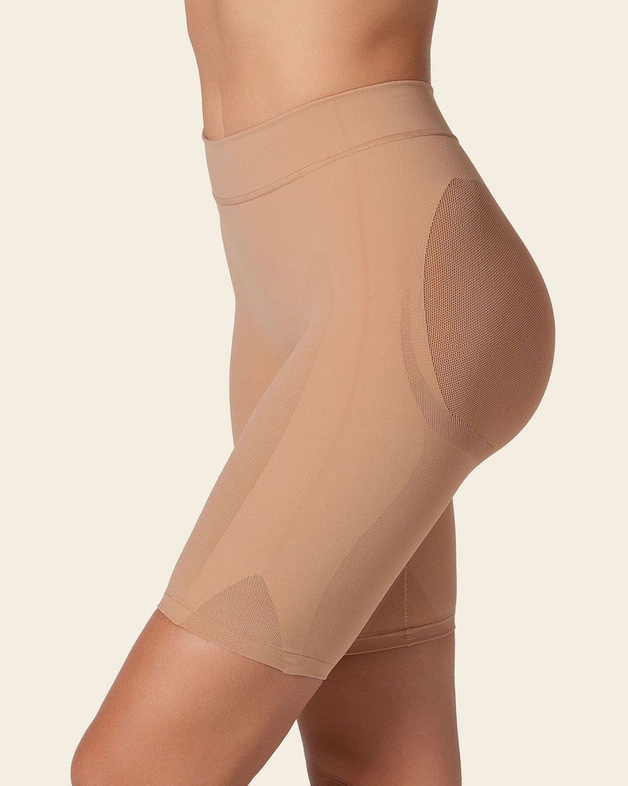 Invisible SkinFuse® butt lifter shaper short with lifting bands – Style 012778. Caption