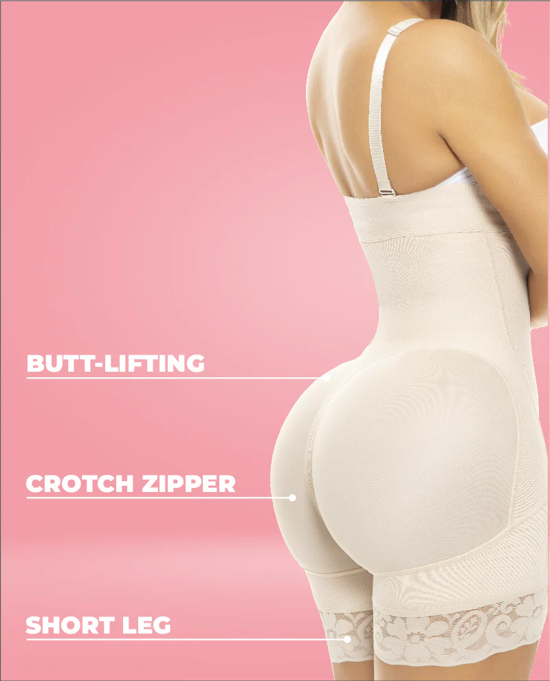 Butt-Lifting & Waist-Shaping Girdle – Strapless Mid-Thigh Shaper - Image 4
