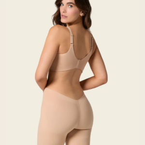 beige backless shaper short with tummy control