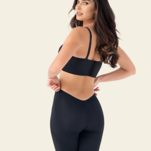 black backless shaper short with tummy control